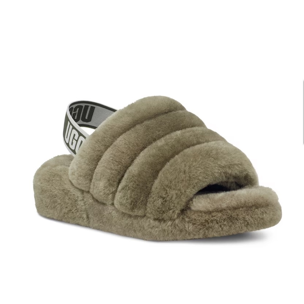 Ugh Fluff Yeah Slippers Green
